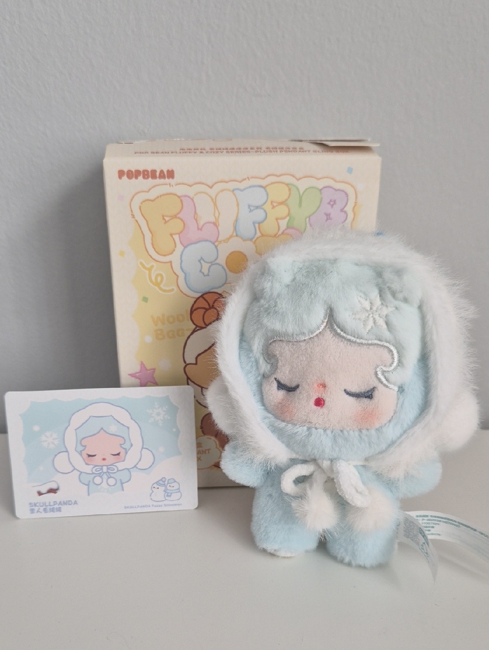 Pop Mart fluffy & cozy series plush Secret - Skullpanda Puzzy Snowman